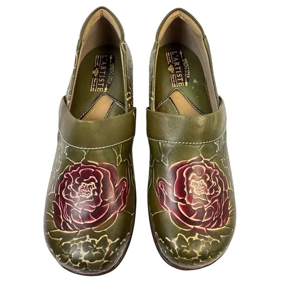 L'Artiste by Spring Step Elkayjay (Olive Multi) Women's Shoes Size EU 40 US 9