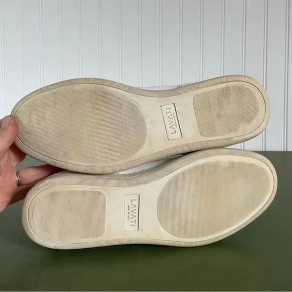 Lavati *Italy* Low-Top Sneakers/Casual Shoes in White Leather