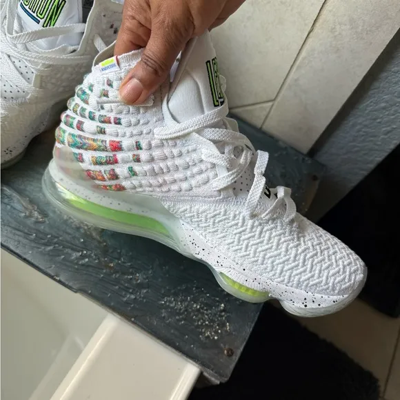 LeBron Nike 17 Command Force White Athletic Shoes