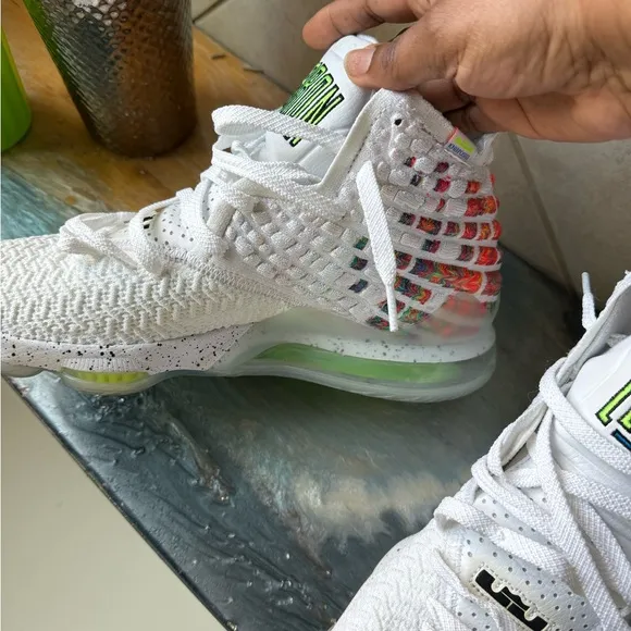 LeBron Nike 17 Command Force White Athletic Shoes