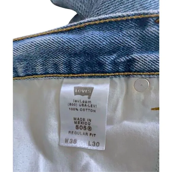 Levi’s 505 VINTAGE REGULAR FIT MEN'S JEANS - Size 38x30 (005050246)  ***Item: 06