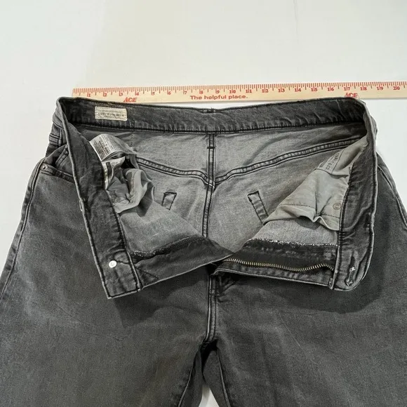 Levi's Premium Big E 502 Washed Black Jeans Mens 36x32
