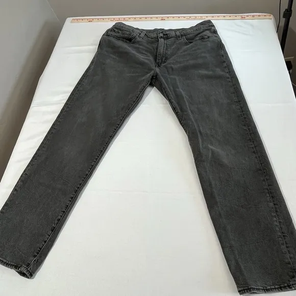 Levi's Premium Big E 502 Washed Black Jeans Mens 36x32