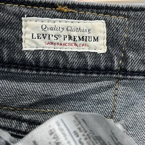 Levi's Premium Big E 502 Washed Black Jeans Mens 36x32