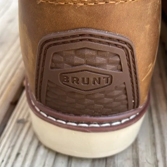 LIKE NEW- BRUNT Men's &quot;The Marin&quot; Leather Soft Toe Construction Boots Si…