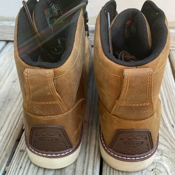 LIKE NEW- BRUNT Men's &quot;The Marin&quot; Leather Soft Toe Construction Boots Si…