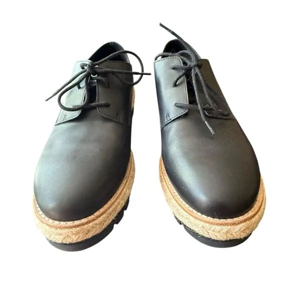 Like new! ▶️ Eileen Fisher ◀️  Everly Derby Leather Shoes Platform /Wedge