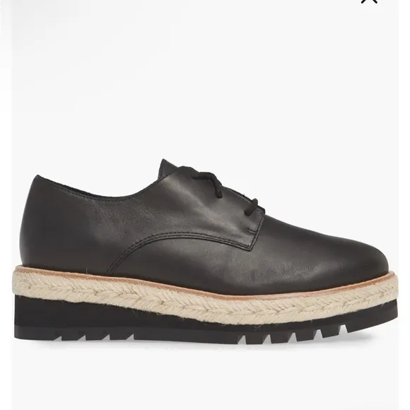 Like new! ▶️ Eileen Fisher ◀️  Everly Derby Leather Shoes Platform /Wedge