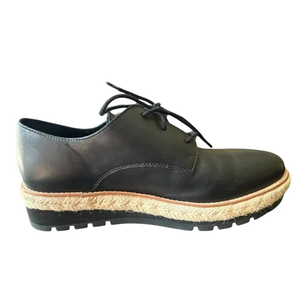 Like new! ▶️ Eileen Fisher ◀️  Everly Derby Leather Shoes Platform /Wedge