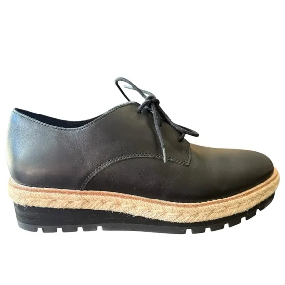 Like new! ▶️ Eileen Fisher ◀️  Everly Derby Leather Shoes Platform /Wedge