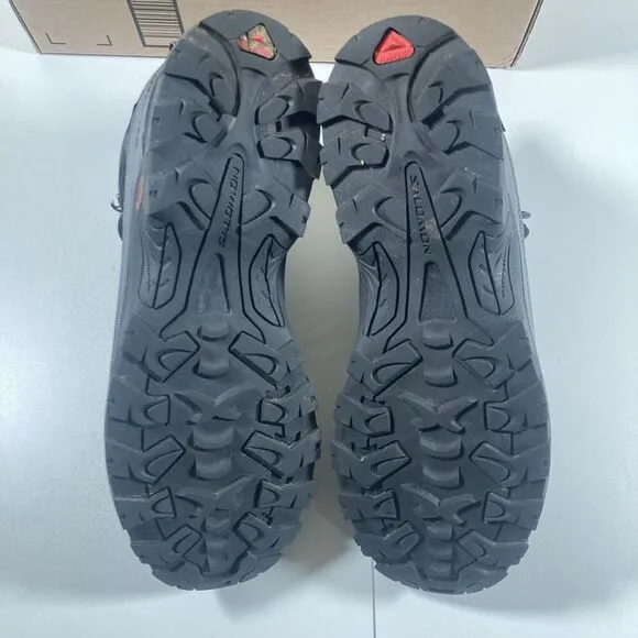 LikeNew Salomon Hiking Boots 14 Black Phantom Magnet Quest Rove GORE-TEX Leather