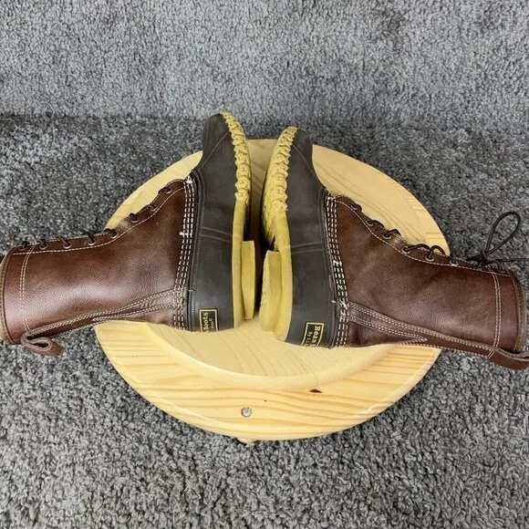 LL Bean Boot Shearling Lined Women 7.5 Waterproof Full Grain Leather Made in USA