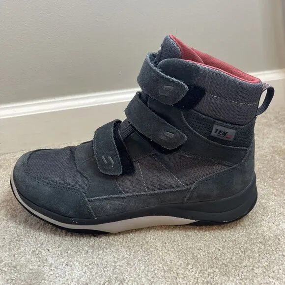 LL Bean Hiking Boots Mens 9 Primaloft 200 Gram Waterproof TEK Gray Hook and Loop