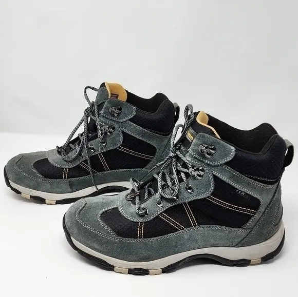 L.L. Bean Men's Primaloft Waterproof Gray Black Lace Up‎ Hiking Boots 12 Wide