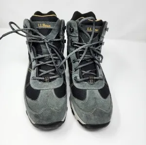 L.L. Bean Men's Primaloft Waterproof Gray Black Lace Up‎ Hiking Boots 12 Wide