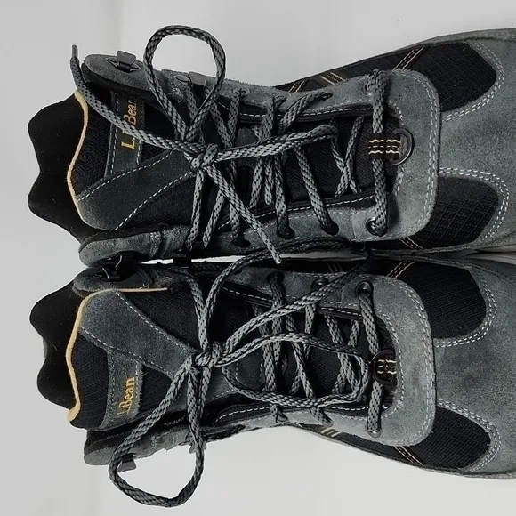 L.L. Bean Men's Primaloft Waterproof Gray Black Lace Up‎ Hiking Boots 12 Wide