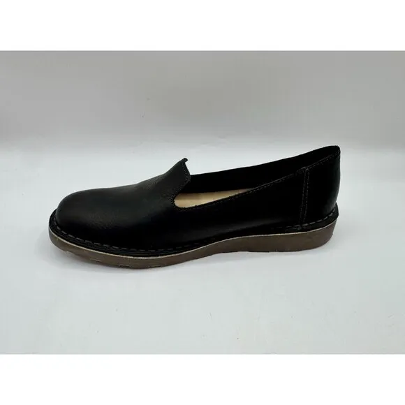 LL Bean Stonington Loafers Casual Slip Ons Women’s 9.5 M Black Leather