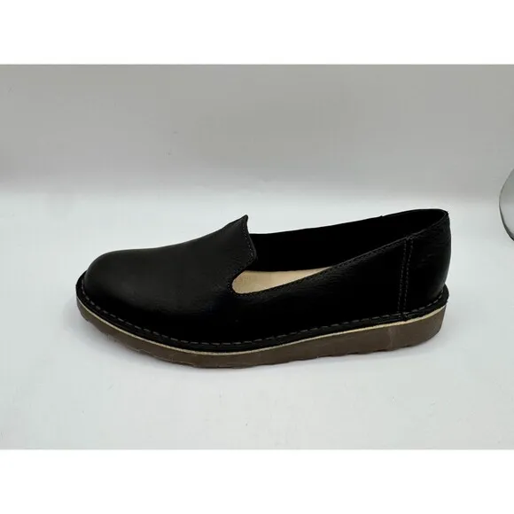 LL Bean Stonington Loafers Casual Slip Ons Women’s 9.5 M Black Leather