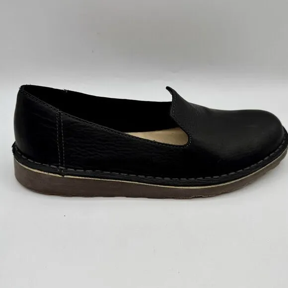 LL Bean Stonington Loafers Casual Slip Ons Women’s 9.5 M Black Leather
