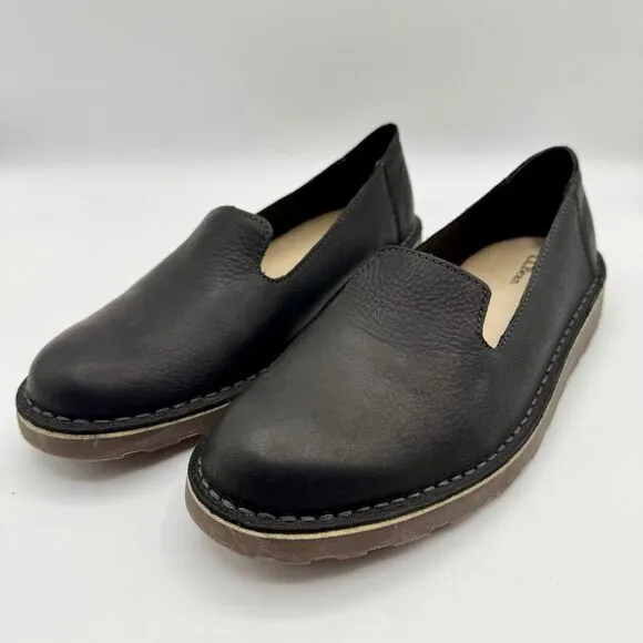 LL Bean Stonington Loafers Casual Slip Ons Women’s 9.5 M Black Leather