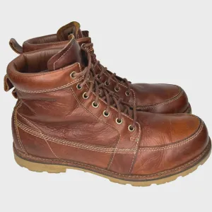 LL Bean Boots Mens Size 10.5 Brown Leather East Point Waterproof Tek 2.0 Moc Toe