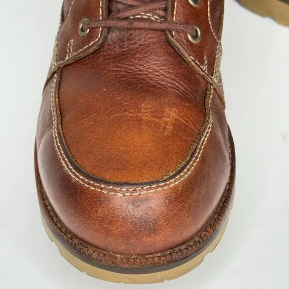 LL Bean Boots Mens Size 10.5 Brown Leather East Point Waterproof Tek 2.0 Moc Toe