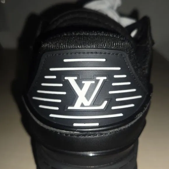 Louis Vuitton Black Sneakers with Durable Rubber Sole