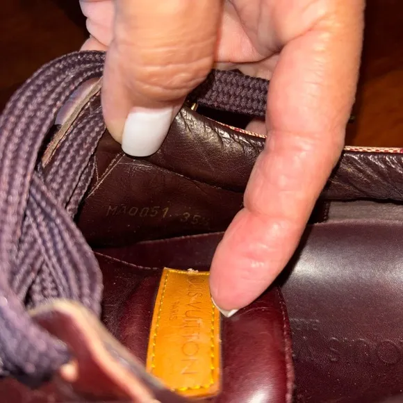 Louis Vuitton Burgandy Mini Lin Sneakers