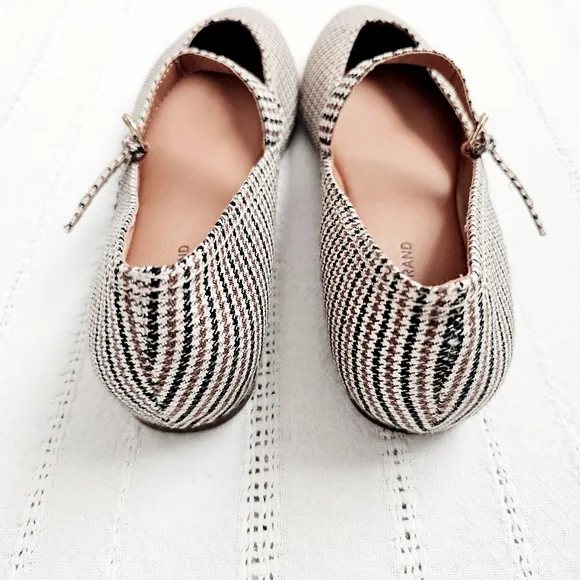 Lucky Brand Pointed Toe Mary Jane Flats Shoes Brown Black Houndstooth NIB 10