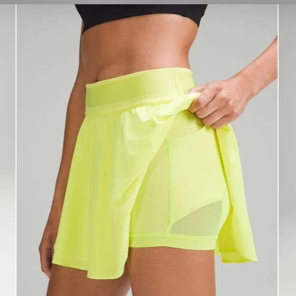 Lululemon Athletica Court Rival High-Rise Skirt Electric Lemon - NWT 🍋