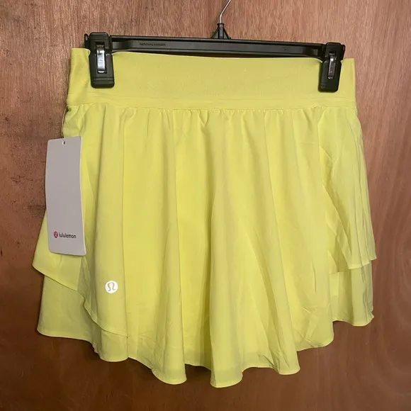 Lululemon Athletica Court Rival High-Rise Skirt Electric Lemon - NWT 🍋