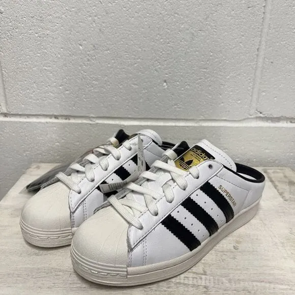 M 4 WMN 5.5 Adidas Originals Superstar Mule Shoes White/Black FX5851 slip on