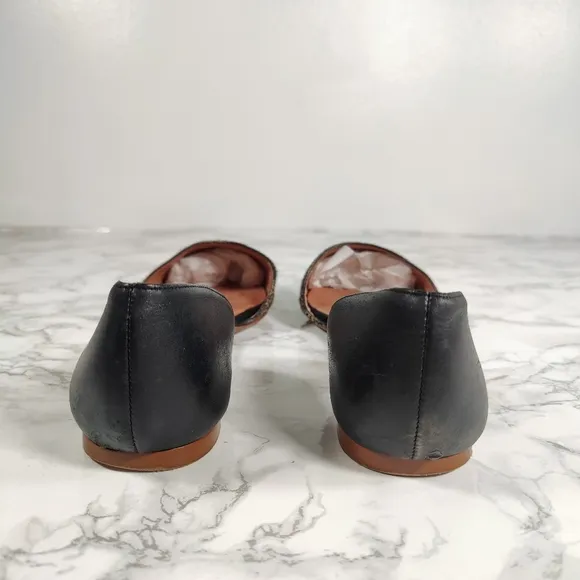Madewell D'Orsay Dotted Calf Hair Leather Flats Size 7