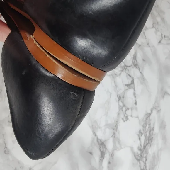 Madewell D'Orsay Dotted Calf Hair Leather Flats Size 7