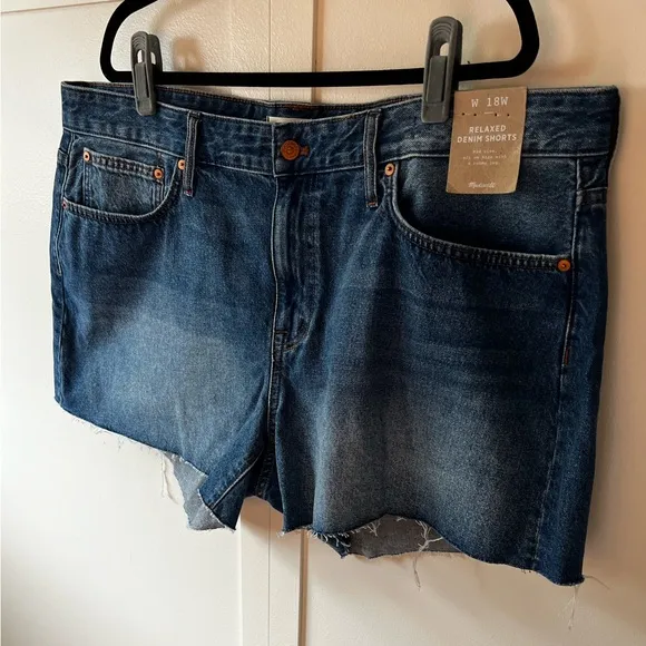Madewell Relaxed Denim Women’s NWT Plus Size‎ Jean Shorts Size 18