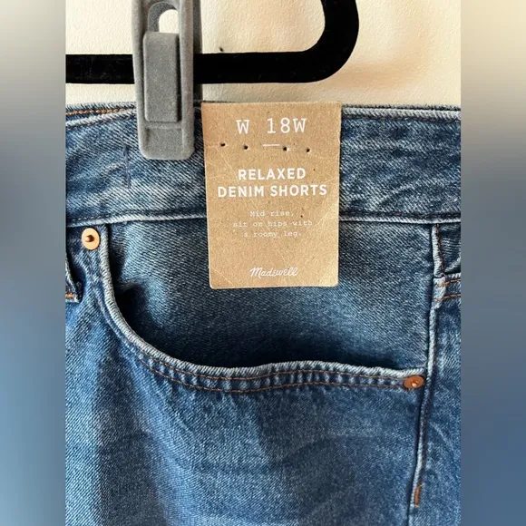 Madewell Relaxed Denim Women’s NWT Plus Size‎ Jean Shorts Size 18