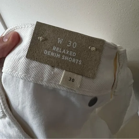 Madewell Relaxed White Denim Women’s NWT‎ Jean Shorts Size 30
