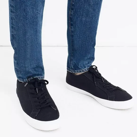 𝅺MADEWELL Sidewalk Low-Top Sneakers in Black Canvas Unisex. Men’s 7.5 Wom…