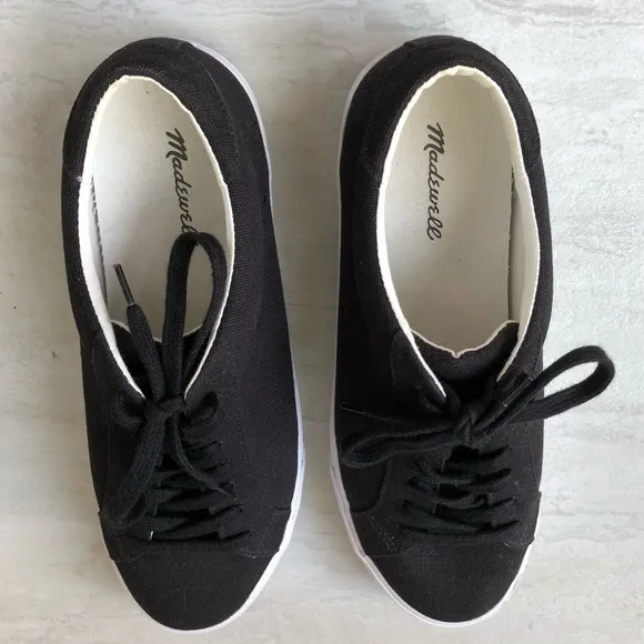𝅺MADEWELL Sidewalk Low-Top Sneakers in Black Canvas Unisex. Men’s 7.5 Wom…