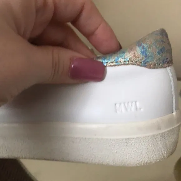MADEWELL Sidewalk Low-Top Sneakers in Iridescent Leather