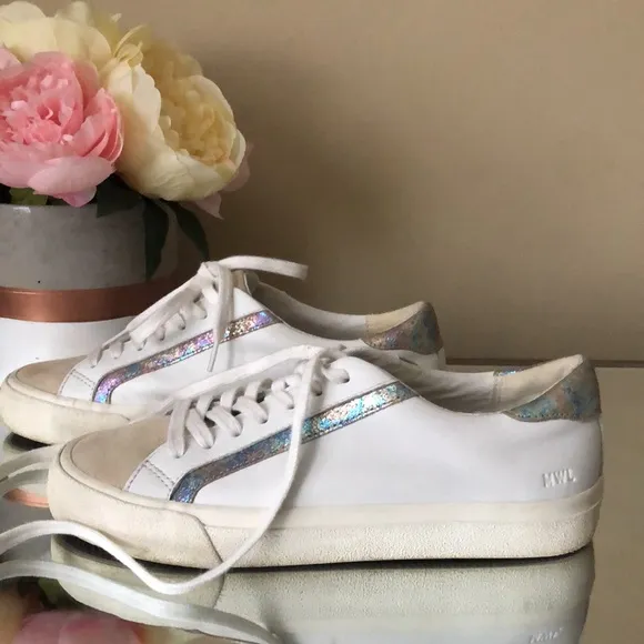 MADEWELL Sidewalk Low-Top Sneakers in Iridescent Leather