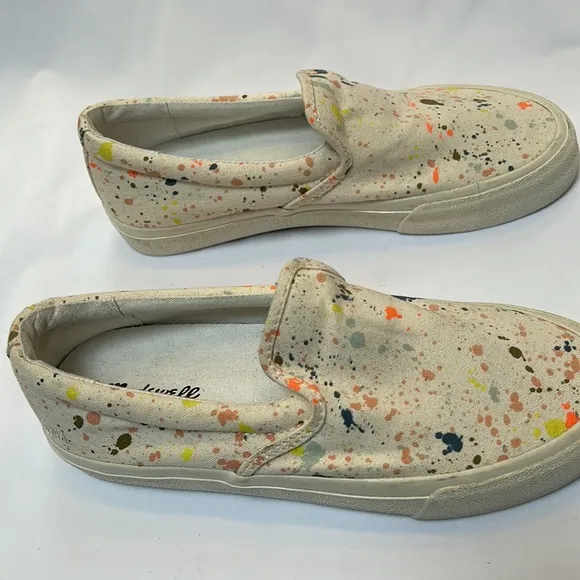 Madewell Sidewalk Slip-On Paint Splattered Women's Sneakers-Size 7