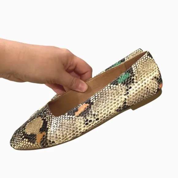 Madewell The Cory Flat in Snake Embossed Leather 6