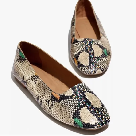 Madewell The Cory Flat in Snake Embossed Leather 6