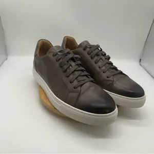 Magnanni Lace Up Sneaker - Gray Leather - Size 13