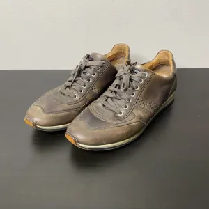 Magnanni Shoes Mens Size 8M Christian 15745 Brown Leather Lace Up Casual Sneaker