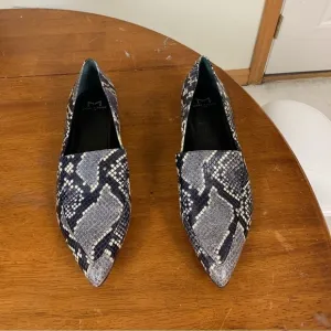Marc Fisher alligator croc leather pointed toe flats loafers shoes size 9