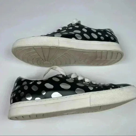 Marc Jacobs Black And Silver Polka Dot Empire‎ Dotted Low-Top Sneakers