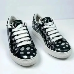 Marc Jacobs Black And Silver Polka Dot Empire‎ Dotted Low-Top Sneakers