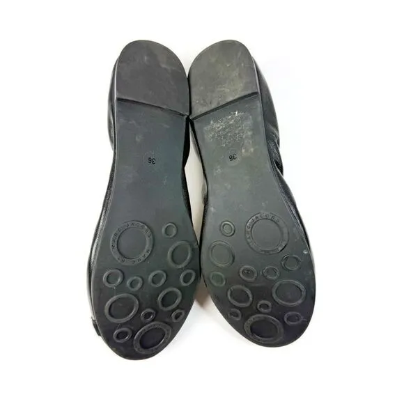 Marc by Marc Jacobs Women's Black Leather Cat Ballet Flats Size 36EU